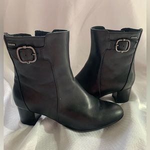 Clarks boots with buckle and zipper